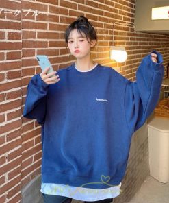 パーカー | トレーナー Tシャツ ロングT レディース トップス 切り替え 韓国 長袖 大きいサイズ おしゃれ オーバーサイズ 可愛い スウェット お出かけ ゆったり