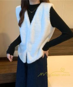 ベスト | ファーレディース 秋冬 ショート丈 アウター ジレ 羽織り 前開き ボタン カーディガン 袖なし 送料無料 コーデ フェイクファー ノーカラー