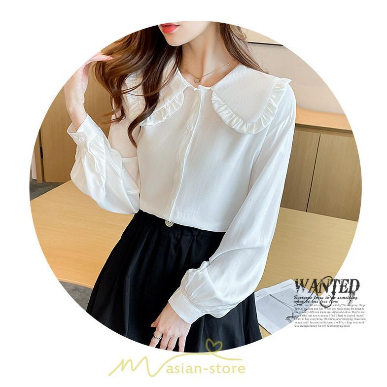 シャツ・ブラウス | ブラウス レディース 長袖 50代 白 シャツ ゆったり トップス きれいめ フォーマル ベージュ 通勤 通学 オフィス 40代 OL 上品 30代 フェミニン 20代