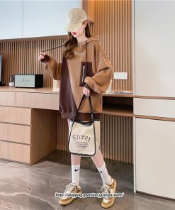 パーカー | トップス レディース 長袖 フード付き スウェット プルオーバー トレーナー 裏起毛 ゆったり 切り替え 大きいサイズ カジュアル 体型カバー