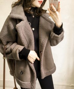 ジャケット・ブルゾン | 切替ムートンジャケット 韓国風 冬物