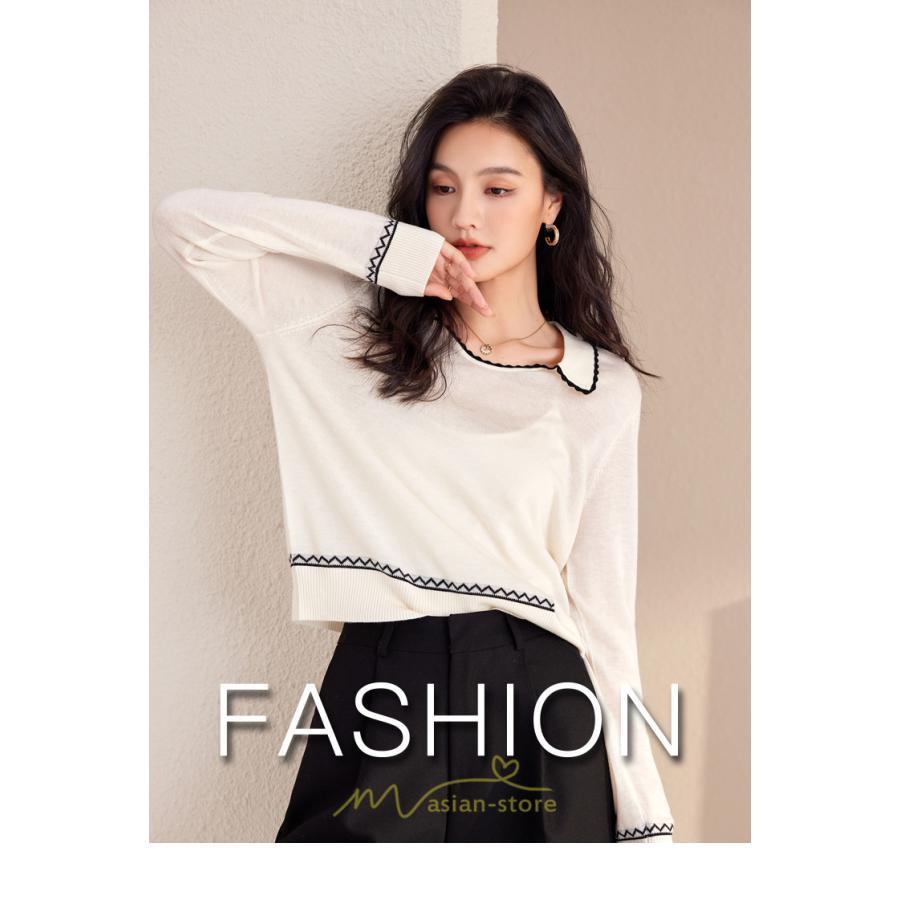 ニット・セーター | ニット レディース トップス 長袖 セーター プルオーバー シンプル 着痩せ 20代30代40代50代 お出かけ オシャレ 日常着 可愛い 部屋着 カジュアル