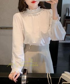 シャツ・ブラウス | ブラウス レディース きれいめ 40代 春秋 上品 無地 ブラウス 長袖 ゆったり オシャレ 韓国風 通勤 着痩せ フェミニン 30代 大人 カジュアル レース付き 50代
