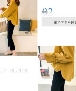 シャツ・ブラウス | 大人 夏 トップス ブラウス オフィス シャツブラウス 長袖 春 フォーマル おしゃれ Vネックブラウス ゆったり レディース