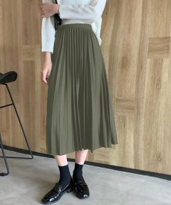 ロングスカート | プリーツスカート ハイウエスト 着やせ