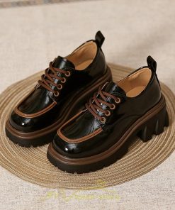 ローファー | 厚底 レディース 厚底スニーカー レースアップ スニーカー PU 合皮 通学 通勤 かわいい 送料無料 可愛い 冬 夏 秋 春