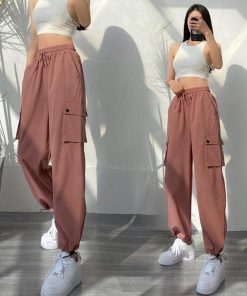 ワイドパンツ | ストリート風カーゴパンツ レディース