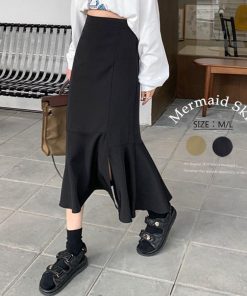 フレアスカート | マーメイドスカート スリット 韓国風