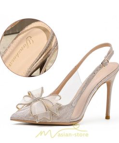 パンプス | ハイヒール ストラップ サンダル きらきら 滑り止め ヒール6cm8cm10cm ポインテッドトゥ レディース 痛くない ピンヒール 歩きやすい 美脚 宴会