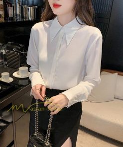 シャツ・ブラウス | ワイシャツ レディース ブラウス 長袖 おしゃれ オフィス 通勤 事務服 仕事 ビジネス 20代30代40代50代 お出かけ 韓国ファッション 着痩せ カジュアル 通学
