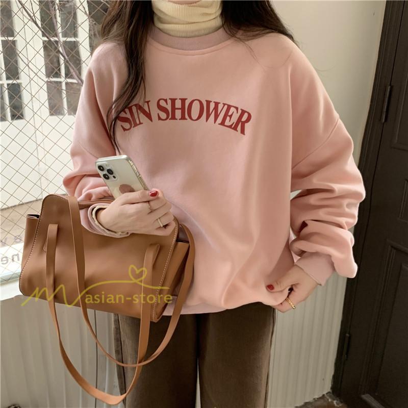 パーカー | トレーナー レディース 長袖トレーナー ゆったり トップス プルオーバー 40代 50代 英字 秋冬コーデ スウェット カジュアル 20代 30代 Tシャツ お出かけ