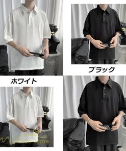 Tシャツ | ポロシャツ シャツ メンズ 無地 夏服 半袖 無地 カジュアル 40代 50代 シンプル 薄手 ポロ サマーシャツ 父 プレゼント ゆったり 体型カバー 30代 ギフト 20代