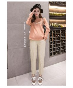 パンツ レギンス | マタニティパンツ 綿パンツ ママボトムス マタニティテーパードパンツ マタニティ服 アジャスター M L XL XXL ブラック カーキ ピンク ボト ホワイト ベージュ