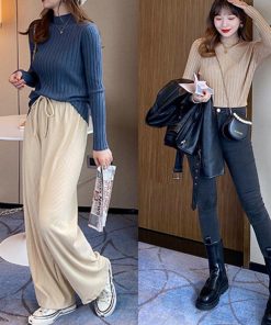 ニット・セーター | リブニットトップス プチハイネック