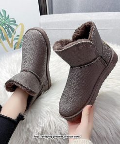 ブーツ | ムートンレディース 靴 スノーシューズ ショートもこもこ ボア シューズ 秋冬 あったか 歩きやすい 防寒 2022新作 シューズ