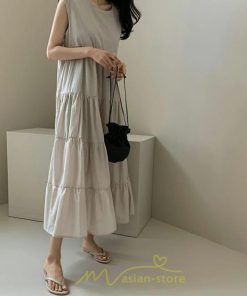 マキシ | 夏ワンピース ロングワンピース シフォンワンピース レディース ワンピ 体型カバー 50代 40代 30代 20代 可愛い 夏 春 大人 ノースリーブ 無地 涼しい