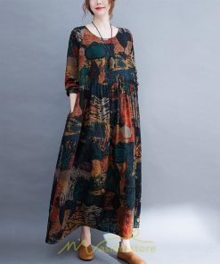 マキシ | 大きいサイズ レディース ワンピース コットン マキシ丈 細魅せ 着痩せ 丸首 サイドポケット 夏 秋 秋服 マキシワンピ 秋用 ゆったり ロング ぽっちゃり
