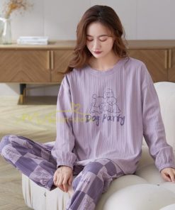 パジャマ ルームウェア | パジャマ ルームウェア レディース 春秋 長袖 パジャマ 綿ルームウェア 20色 上下セット 可愛い ナイトウェア Tシャツ 寝巻き 室内着 ホームウェア ロングパンツ