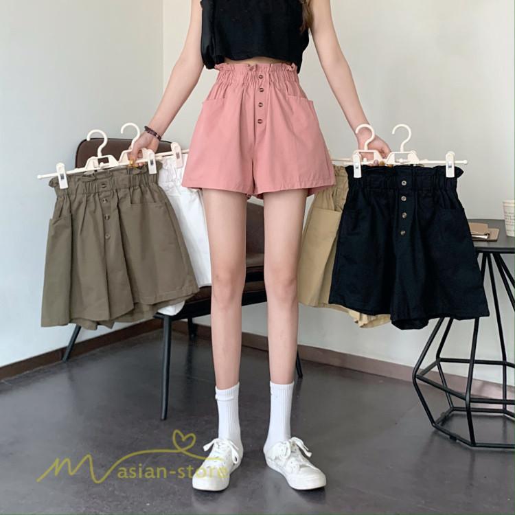 ショートパンツ | レディース サマーパンツ 夏コーデ 新作 おしゃれ ハイウエスト 無地 きれいめ 女性着 アウトドア ゆったり お出かけ パンツ ワイドパンツ 日常