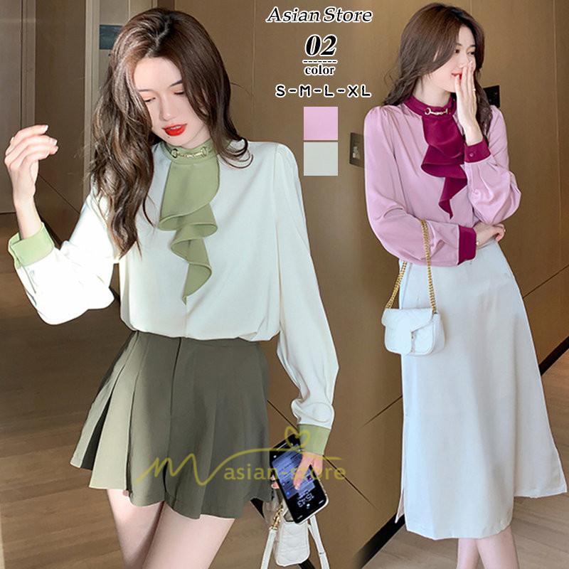 シャツ・ブラウス | ブラウス レディース 長袖 ブラウスシャツ ボウタイ フォーマル チュニック 大人 春 夏 春夏 フォーマル スーツ トップス 20代 30代 2022作 OL 高級感 母 ママ