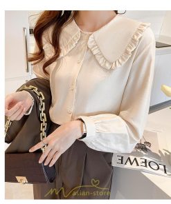 シャツ・ブラウス | ブラウス レディース 長袖 50代 白 シャツ ゆったり トップス きれいめ フォーマル ベージュ 通勤 通学 オフィス 40代 OL 上品 30代 フェミニン 20代