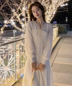 ミディアム | ワンピース レディース Aラインワンピース 着痩せ 上品 長袖ワンピース 春 秋 新作 スプリングワンピース 韓国風 20代 40代 お出かけ ゆったり 通学 30代 通勤