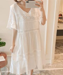 ワンピース | マタニティマタニティ レディース 体型カバー 半袖 産前産後 膝丈 普段着 Aライン マタニティウェア ママ ひざ丈 授乳口なし ワンピ