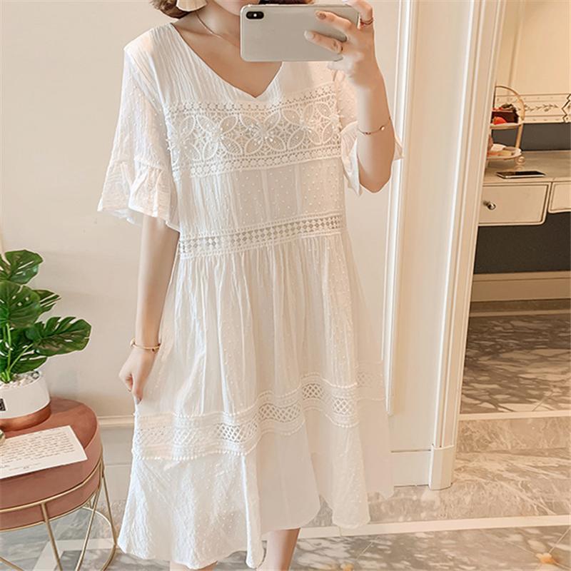 ワンピース | マタニティマタニティ レディース 体型カバー 半袖 産前産後 膝丈 普段着 Aライン マタニティウェア ママ ひざ丈 授乳口なし ワンピ