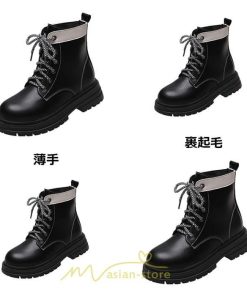 ショートブーツ | レディース 歩きやすい 編み上げブーツ ワークブーツ  編み上げ 痛くない ラウンドトゥ 美脚 厚底 通勤 通学 お出かけ カジュアル 旅行