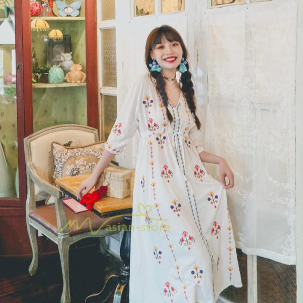 マキシ | ロングワンピース ワンピース ロングワンピ レディース マキシ丈 ワンピ Aライン 体型カバー 無地 ゆったり おしゃれ きれいめ 夏 上品 ボヘミア風 30代 40代