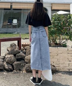 ロングスカート | デニムスカート スリット ハイウエスト