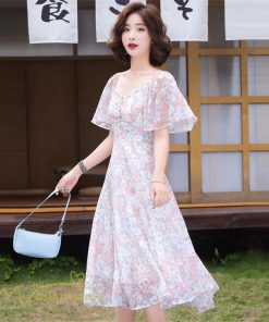 ミディアム | ワンピース レディース 花柄 きれいめ 膝丈 おしゃれ 上品 半袖 スクエアネック 大きいサイズ 30代 40代 夏新作 20代 サマーワンピース 大人 エレガント 韓国風