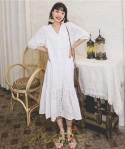 マキシ | ワンピース レディース 夏秋 無地 ロング丈 長袖 白 紫 大人 上品 20代 30代 40代 刺繍 レース ママ 母 痩せて見える 同窓会 デート 謝恩会  女子会 食事会