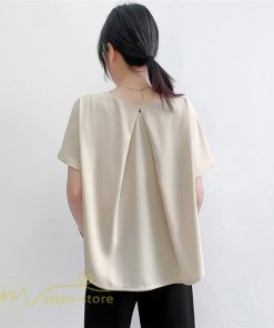 シャツ・ブラウス | トップス シャツ レディース 無地 ファッション カジュアル エレガント 優雅 通勤 OL 上品 オシャレ トップス 女の子 可愛い 体型カバー 夏 5色 着痩せ