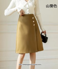 スカート | ミモレ丈ひざ丈レディース 無地 きれいめ 30代 40代 50代 着やせ 上品 通勤 通学 ラシャ キレイめ 2022新作 ハイウエスト 暖か 秋冬