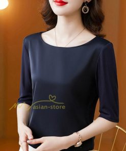 ｔシャツ・カットソー | トップス Tシャツ レディース 春 夏 秋 半袖 クルーネック 無地 プルオーバー オシャレ Tシャツ 着痩せ 20代30代40代50代 上品 お出かけ カジュアル エレガント