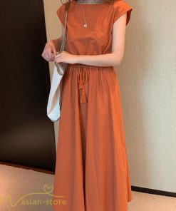 マキシ | 夏ワンピース 半袖 涼感 フレアワンピース 可愛い ロングワンピース ミモレ丈 大人 30代40代 オフィス お出かけ スリム 裏地付き リネン フェミニン 無地