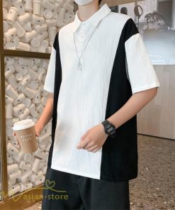 Tシャツ | ポロシャツ メンズ 切り替え メンズシャツ 半袖 カジュアル シンプル 無地 ポロ プルオーバー 夏新作 カッコウイイ トップス 半袖サマーシャツ 夏服