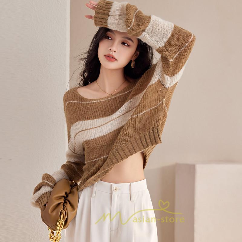 ニット・セーター | ニット トップス セーター レディース 女性 OL 学生 大学生 高校生 シンプル 安い カジュアル おしゃれ お洒落 着回し 定番 服 通学 かわいい 通勤