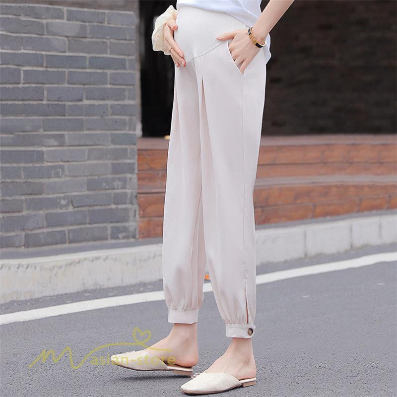 パンツ レギンス | マタニティパンツ レディース 妊婦服 テーパードパンツ 着痩せ 無地 マタニティウェア カジュアル 大きいサイズ 薄手 ウエスト調整 夏 マタニティ パンツ 春