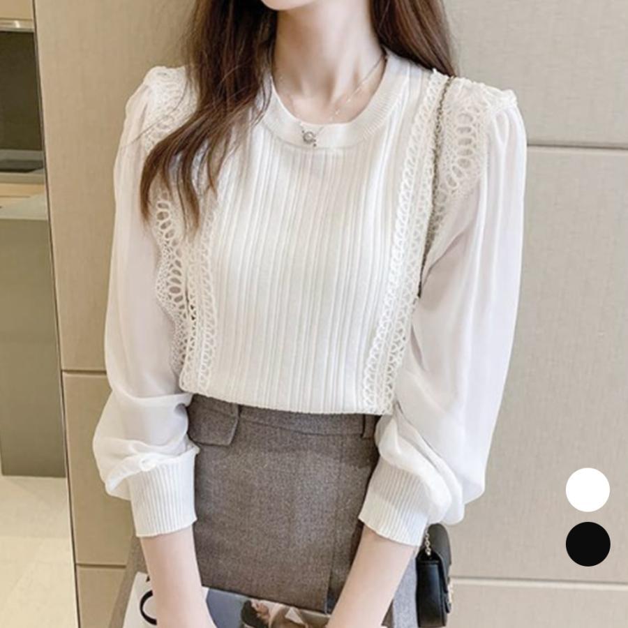 シャツ・ブラウス | ブラウストップス プルオーバー 異素材