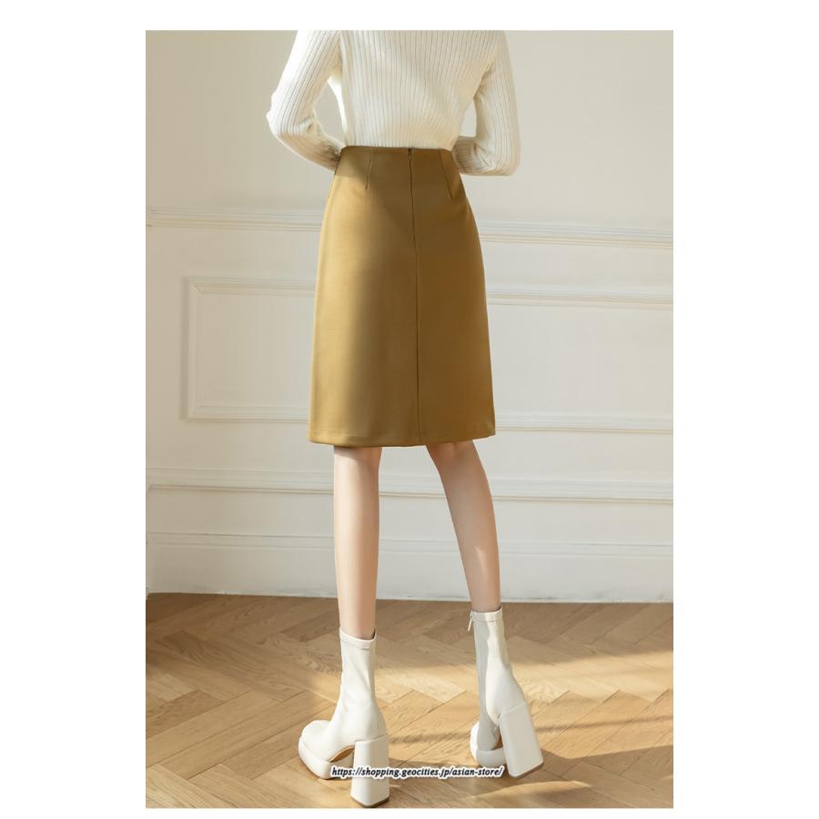 スカート | ミモレ丈ひざ丈レディース 無地 きれいめ 30代 40代 50代 着やせ 上品 通勤 通学 ラシャ キレイめ 2022新作 ハイウエスト 暖か 秋冬