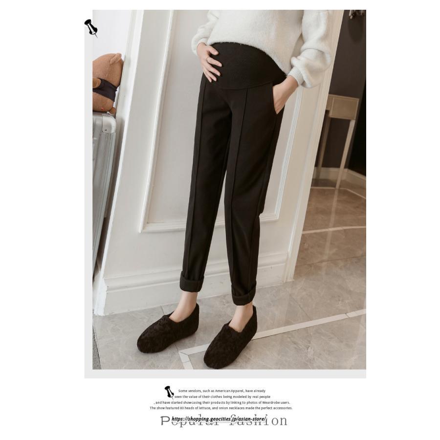 パンツ レギンス | マタニティパンツ 秋冬 テーパードパンツ 厚手 裏起毛 防寒 暖かい マタニティ 産前産後 お腹楽チン スリム ロングパンツ 妊婦 妊娠 ゆったり ママ 妊婦パンツ