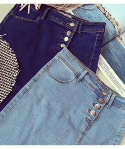 スカート | デニムタイト夏スリット ヒップアップ 夏服 無地 おしゃれ 20代30代 美ライン 女っぽい フェミニン 大人 オフィス