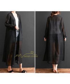 カーディガン | ロング 薄手 アウター 長袖 ロングきれいめ 紫外線対策 サマー ゆったり シフォン 韓国ファッション 20代30代40代50代 冷房対策