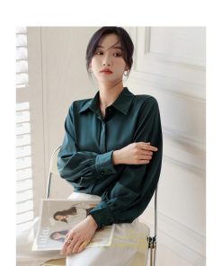 シャツ・ブラウス | ブラウス シャツ レディース 40代 上品 ブラウス きれいめ 通勤 OL ビジネス ゆったり 緑 グリーン 50代 エレガント 20代 お出かけ 30代 外出 着痩せ
