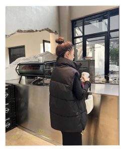 ベスト | ダウンレディース 無地 スタンドネック 中綿きれいめ シンプル 大きいサイズ ノースリーブ 韓国風 20代 50代 秋冬コーデ 40代 30代 大きいサイズ