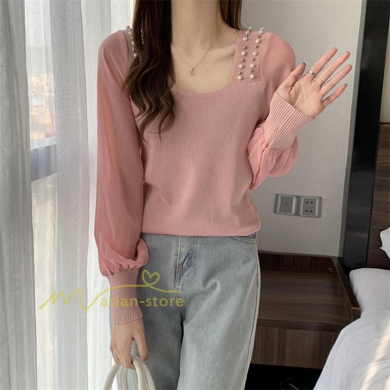 tシャツ・カットソー | カットソー トップス レディース ロンT Tシャツ 春 長袖 おしゃれ シフォンシャツ エレガント 20代30代40代 カジュアル お出かけ 着回し 通勤通学 ファッション