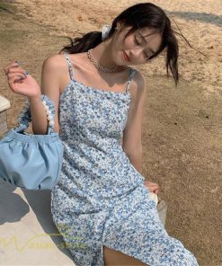 マキシ | サマーワンピース レディース 夏 ノースリーブ ワンピース 新作 きれいめ 着痩せ 可愛い 韓国風 旅行 花柄 裾口スリット 大人 30代 サマー 20代 お出かけ 40代