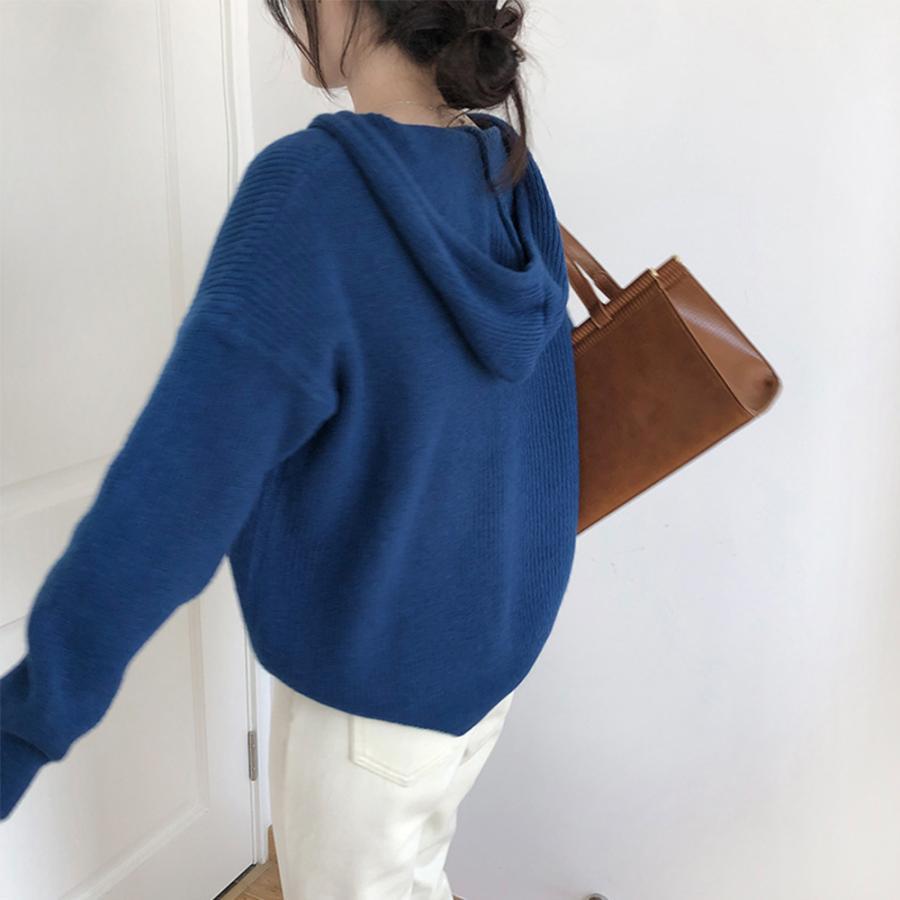 カーディガン | 韓国 ニットフード付き 秋